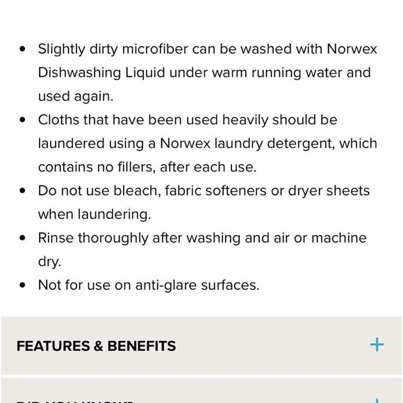 Norwex Windows Window Cloth NWT - Picture 9 of 11